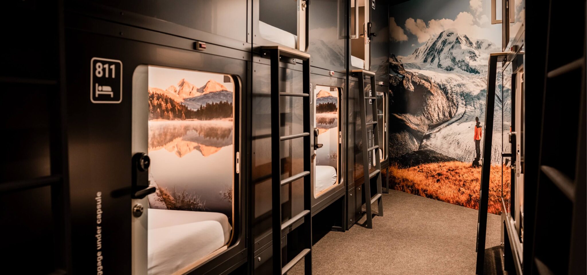 capsule hotel - alpine garden zurich airport opens in new window